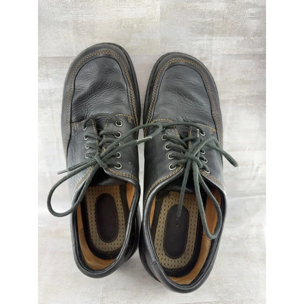 Born Men Black Leather Moc Toe Oxford Lace Up Shoes Sz 11.5 US 45.5 EU